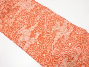 本総絞り　古典柄に花模様名古屋帯